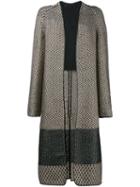 Haider Ackermann Geometric Jacquard Coat, Women's, Size: 36, Black, Cotton/acrylic/polyamide/virgin Wool