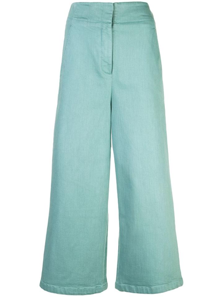 Tibi Garment Dyed Twill Jeans - Blue