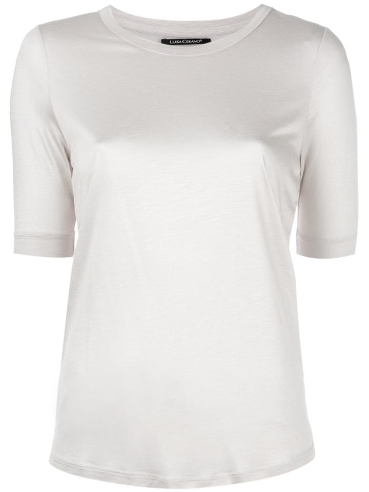 Luisa Cerano Classic T-shirt, Women's, Size: 40, Grey, Viscose