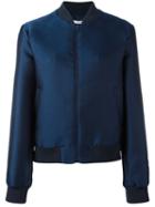 P.a.r.o.s.h. Bomber Jacket, Women's, Size: Medium, Blue, Silk/polyester