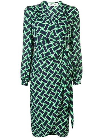 Diane Von Furstenberg Vintage Weave Dress - Green
