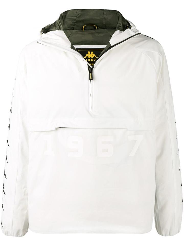Kappa Half-zip Hooded Jacket - White