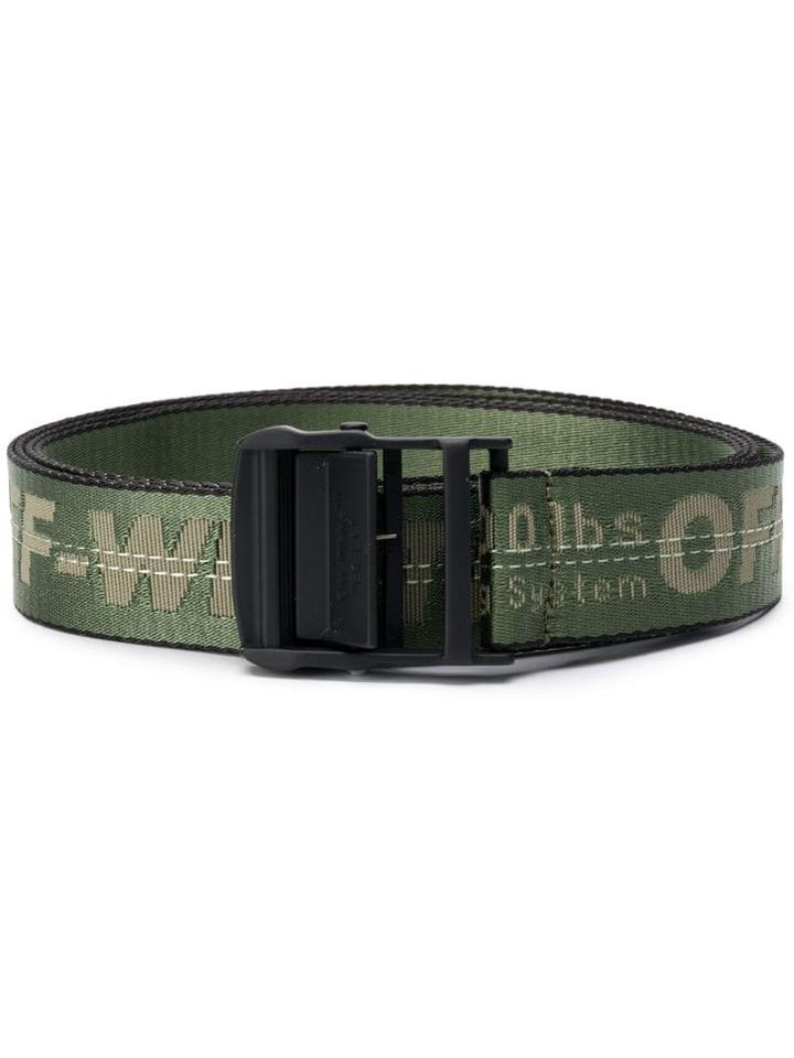 Off-white Tape Logo Belt - Green