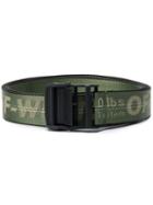 Off-white Tape Logo Belt - Green