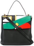 Giancarlo Petriglia - Reversible Swallows Pop Inlaid Tote - Women - Calf Leather - One Size, Black, Calf Leather