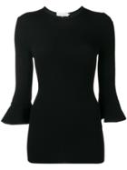 L'autre Chose Flared Sleeve Sweater - Black