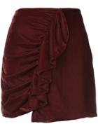 Patbo Ruffle Detail Mini Skirt - Red