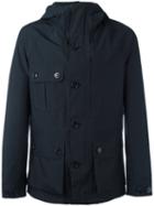 Woolrich Button Up Hooded Jacket, Men's, Size: Xxl, Blue, Polyester