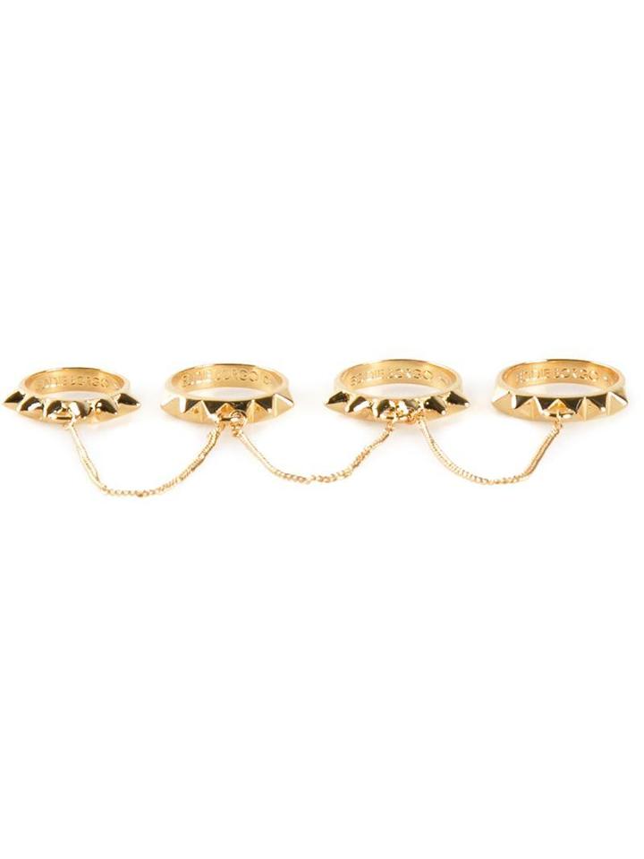 Eddie Borgo Studded Four-finger Ring