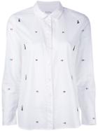 Equipment Eiffel Tower Print Shirt, Women's, Size: Small, White, Cotton