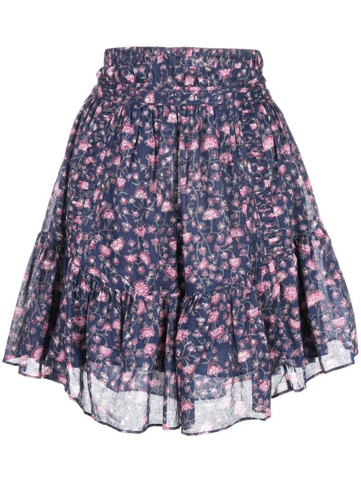 Isabel Marant Étoile Floral Print Mini Skirt - Purple
