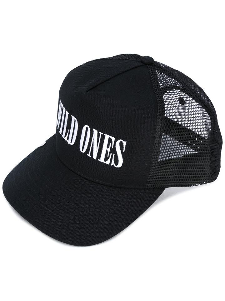 Amiri - Slogan Cap - Men - Cotton - One Size, Black, Cotton