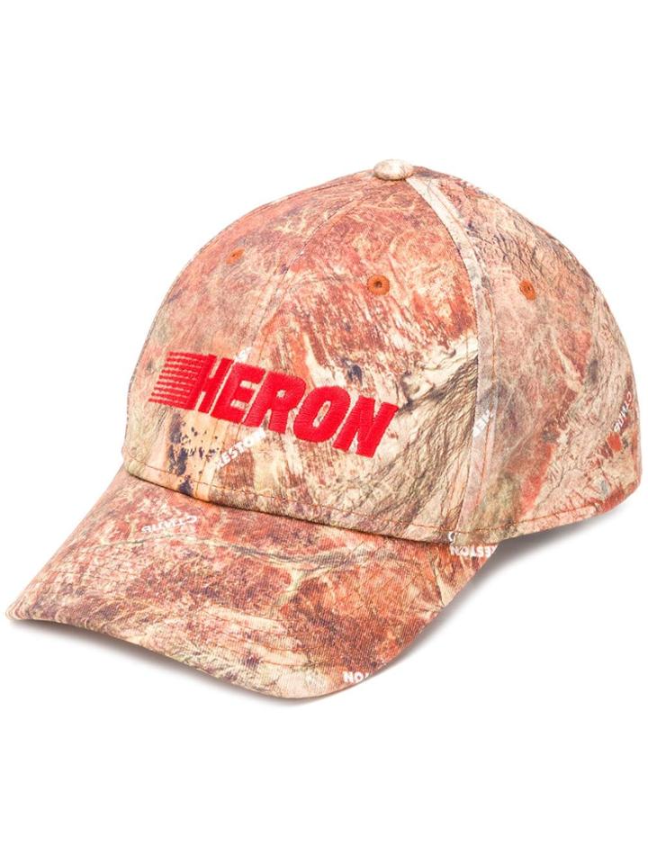 Heron Preston Camouflage Print Cap - Orange