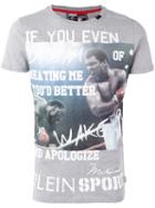 Plein Sport Graphic Print T-shirt, Men's, Size: Xxl, Grey, Cotton