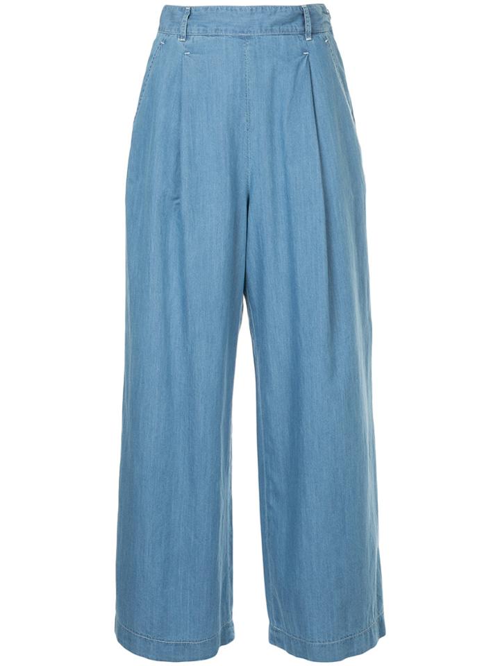 Loveless Flared Denim Trousers - Blue