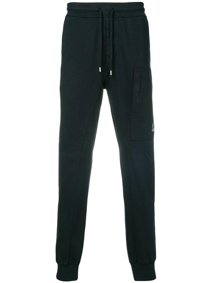 Cp Company Logo Pocket Track Trousers - Blue