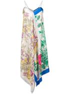 Semicouture Printed Handkerchief Dress - White