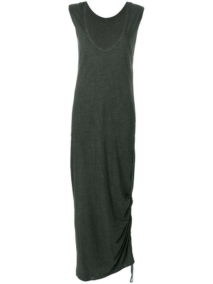 Humanoid Plunge Neck Fitted Dress - Grey