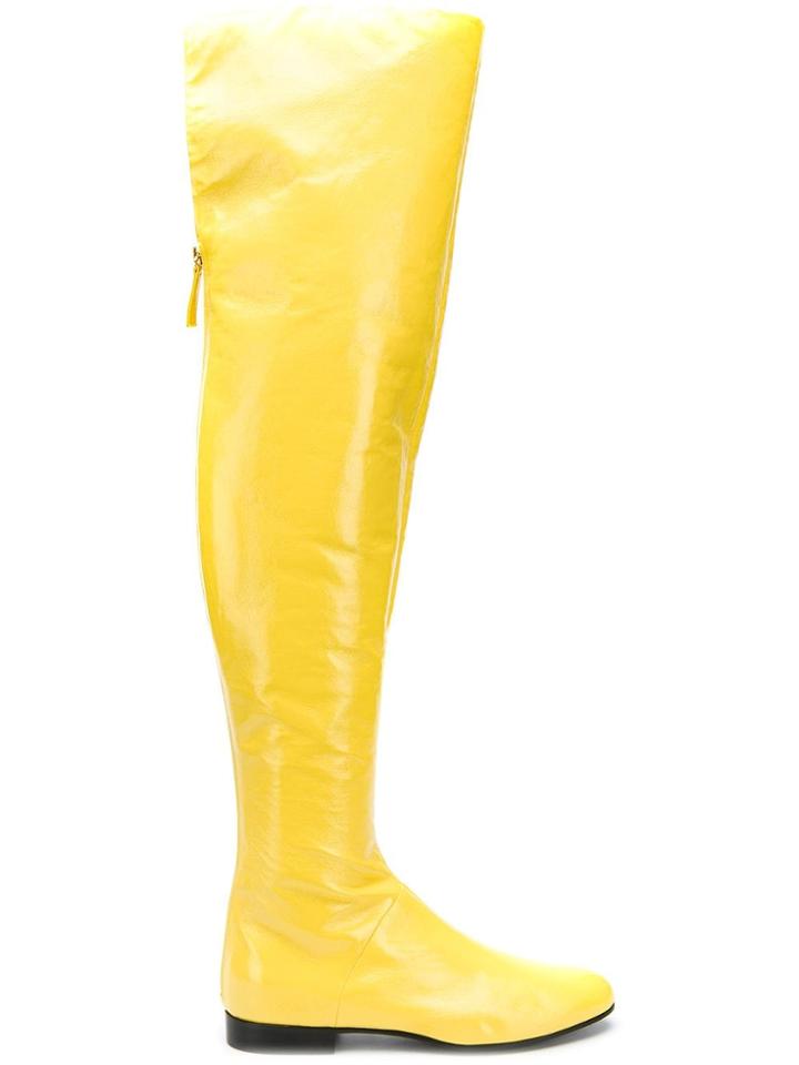 Alberta Ferretti Vinyl Boots - Yellow & Orange