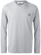 Stone Island Crew Neck Pullover, Men's, Size: Xxl, Grey, Cotton