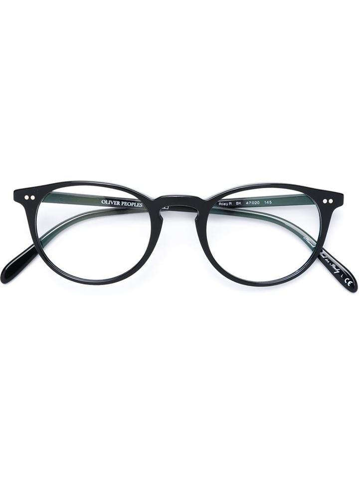 Oliver Peoples 'riley' Glasses, Black, Acetate