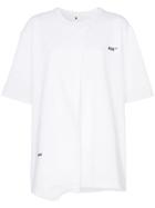 Ader Error Split Front Cotton T-shirt - White
