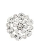 Susan Caplan Vintage 1990's Floral Brooch - Silver
