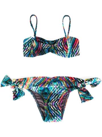 Lygia E Nanny Kids - Printed Bikini Set - Kids - Polyamide/spandex/elastane - 8 Yrs, Girl's, Blue