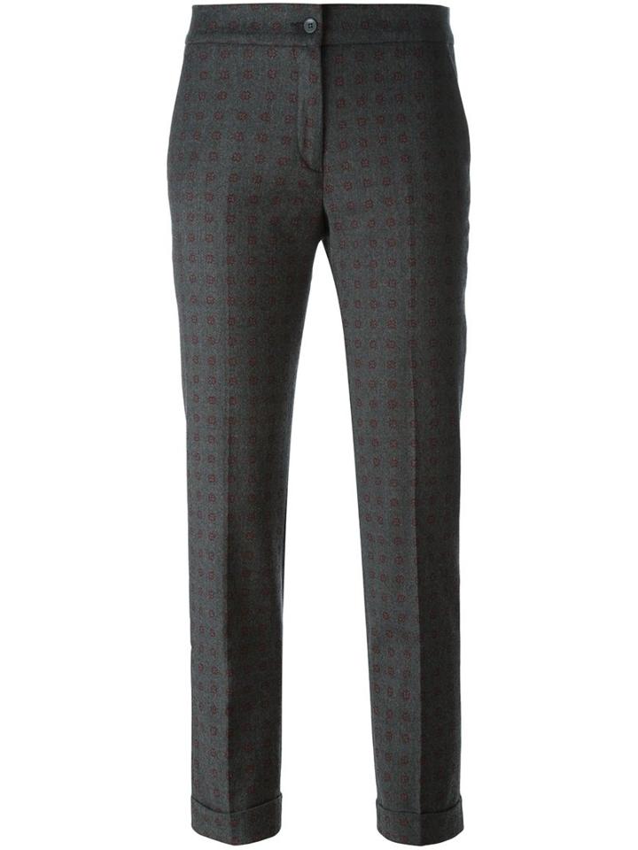 Etro Printed Cropped Trousers