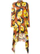 Just Cavalli Abstract Print Shirt Dress - Brown