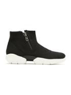 Mara Mac Zipped Knit Sneakers - Black