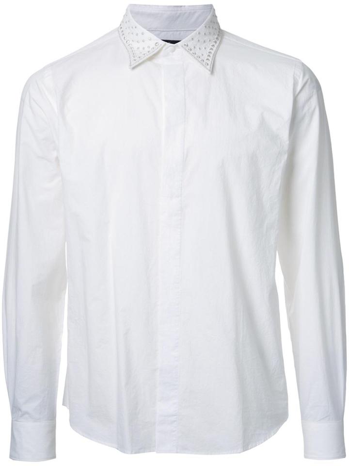 Taakk Studded Neck Shirt - White