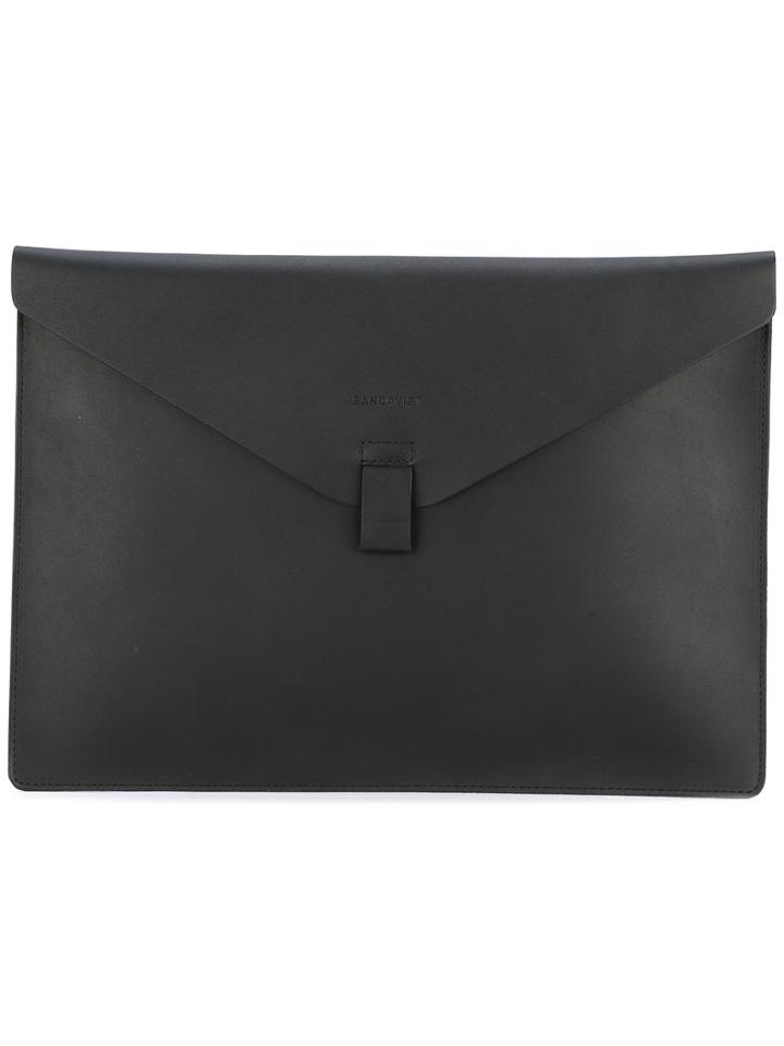 Sandqvist - Envelope Clutch - Women - Leather - One Size, Women's, Black, Leather