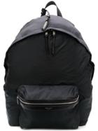 Saint Laurent Double Top Zip Backpack - Black