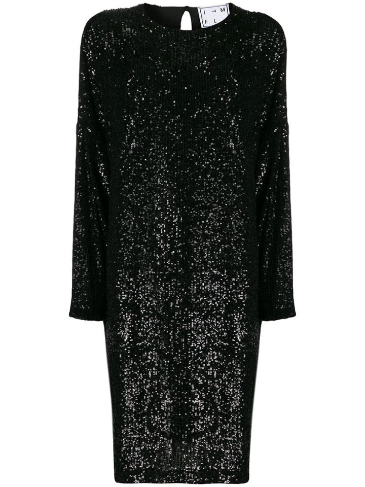 In The Mood For Love Sequin Midi-dress - Black