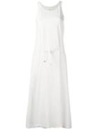 Lemaire Belted Midi Dress, Women's, Size: Large, White, Cotton