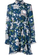 Adam Lippes Long Sleeve Trapeze Shirt Dress, Women's, Size: 6, Blue, Silk