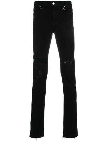 Mastermind Japan Distressed Printed Trousers - Black