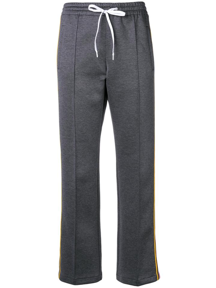 Miu Miu Stripe Trim Sweatpants - Grey