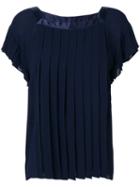 Yves Saint Laurent Pre-owned Pleated Loose Blouse - Blue