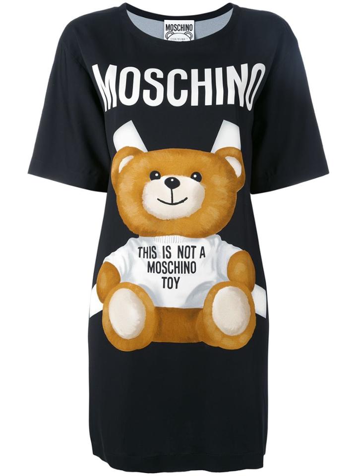 Moschino Paper Toy Bear T-shirt Dress - Black