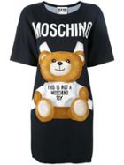 Moschino Paper Toy Bear T-shirt Dress - Black