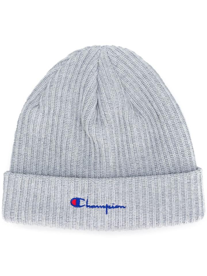 Champion Ribbed Knit Cap - Grey