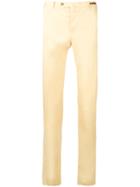 Pt01 Straight-cut Chino Trousers, Men's, Size: 48, Yellow/orange, Cotton