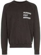 Satisfy Running Cult Member Print Cotton Sweatshirt - Grey