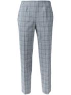 Piazza Sempione Checked Trousers, Women's, Size: 44, Grey, Polyamide/spandex/elastane/virgin Wool/other Fibers