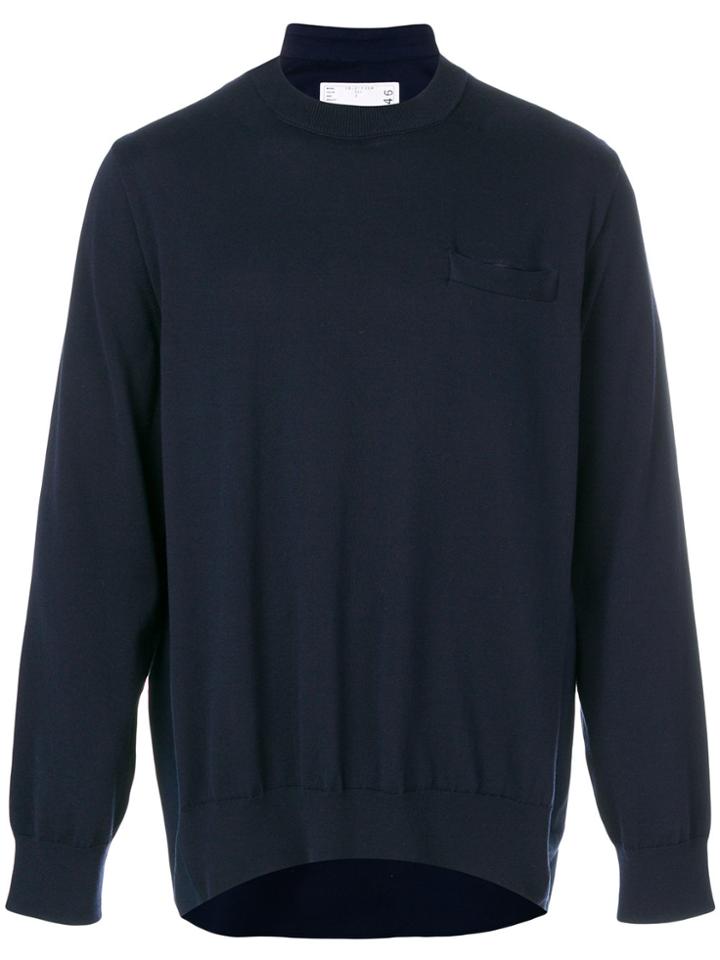 Sacai Chest Pocket Sweater - Blue
