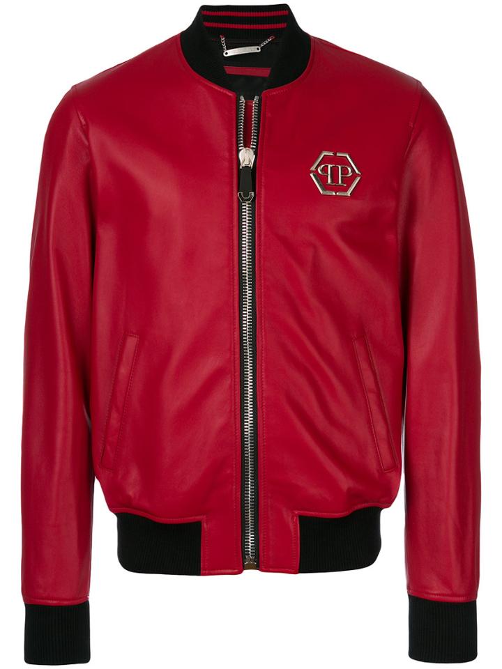 Philipp Plein Yoanne Bomber Jacket - Red