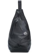 Loewe Triangular Structure Shoulder Bag, Men's, Black, Calf Suede