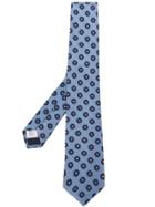 Tagliatore Floral Patterned Tie - Blue